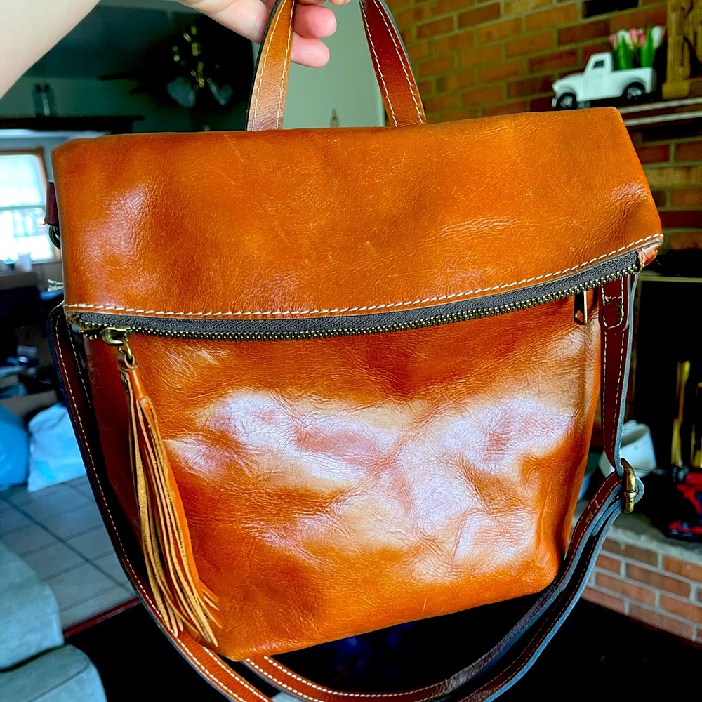 Patricia Nash brown leather bag